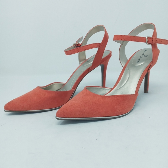 Bandolino sling back heel color salmon size 10 medium 4 1/2 "heel - Picture 3 of 6